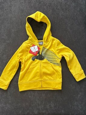 PUMA Yellow kids' full-zip hoodie